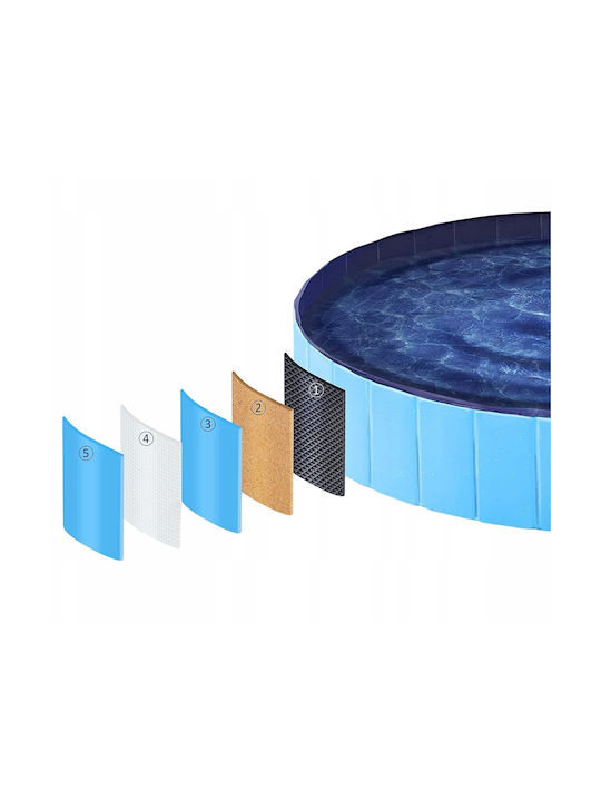 Foldable Garden Dog Pool Small 80cm Blue 1 Piece