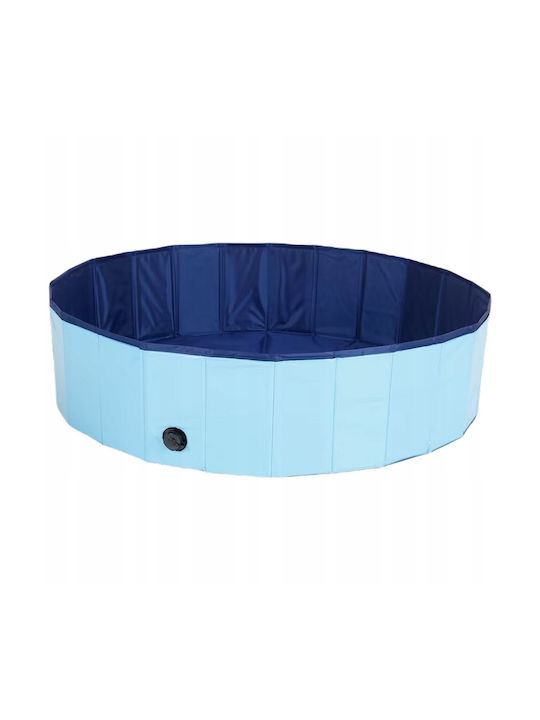 Foldable Garden Dog Pool Small 80cm Blue 1 Piece