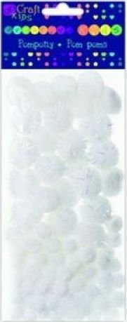 Dp Craft Acryl-Pom Poms Dpcraft Mix Weiße 85Stücke Dalprint