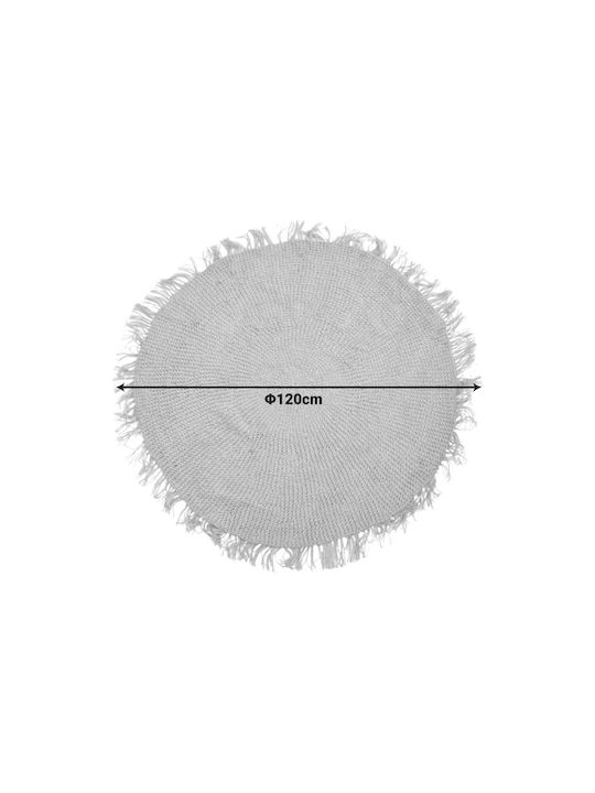 Inart Χαλί Καλοκαιρινό από Γιούτα Φ120cm Φυσική Inart Χαλί Καλοκαιρινό από Γιούτα Φ120cm Φυσική