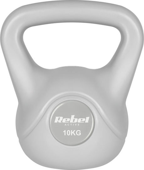 Rebel Active 10 kg Graue Bitumen Kettlebell