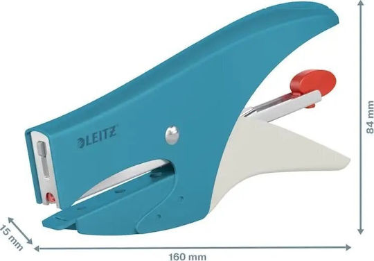 Stapler Leitz Leitz 56450061 15 Sheets Blue Flat Clench 150x P2 No 10 Metal 80 G/m²