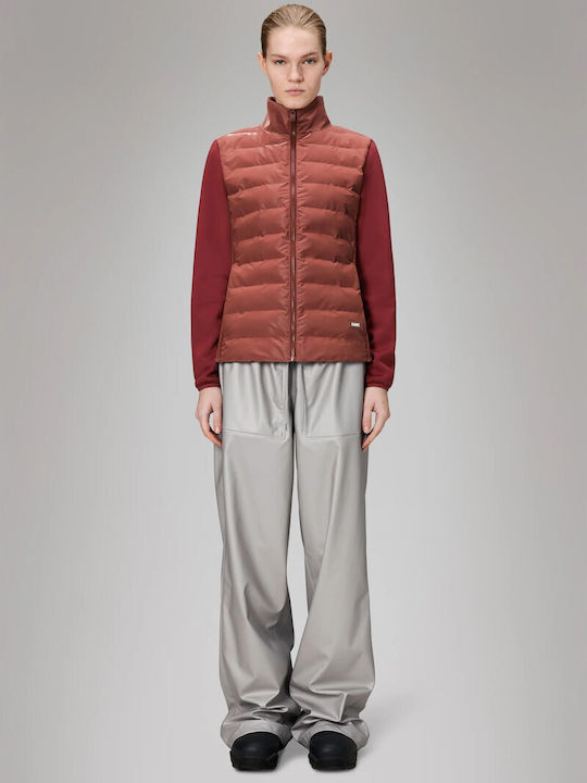 Women's Puffer Jacket Waterproof for Winter Burgundy