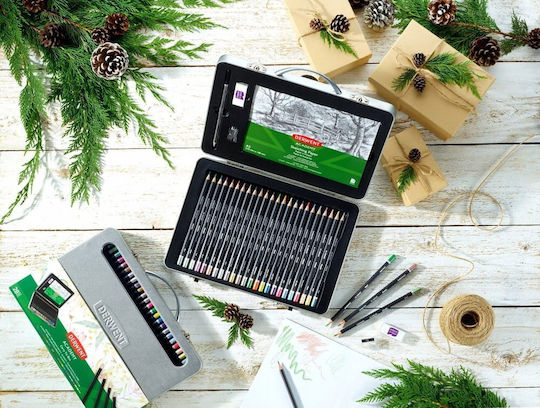Derwent Set Crayons Derwent Pud Metal 24