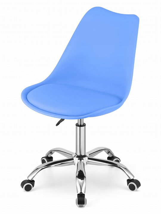 Office Chair with Fixed Arms Blue Leobert