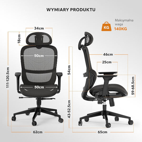 SENSE7 Stuhl Büro mit Armen Black