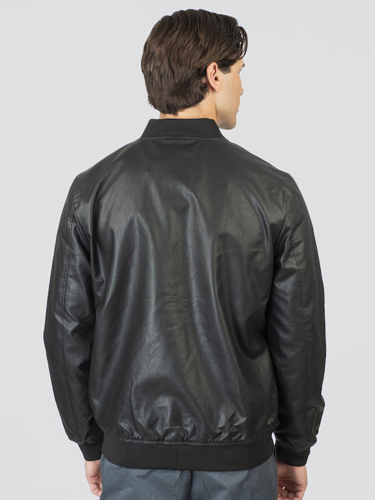 Faux Leather Jacket Black