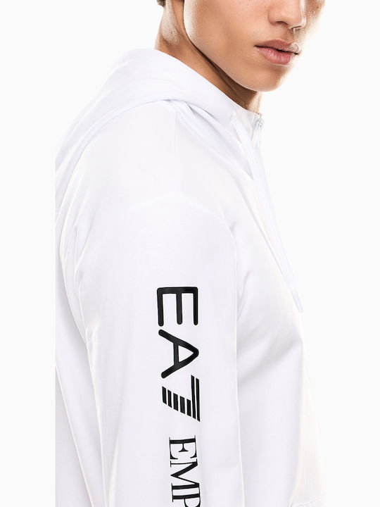 Ζακέτα με Κουκούλα White/black