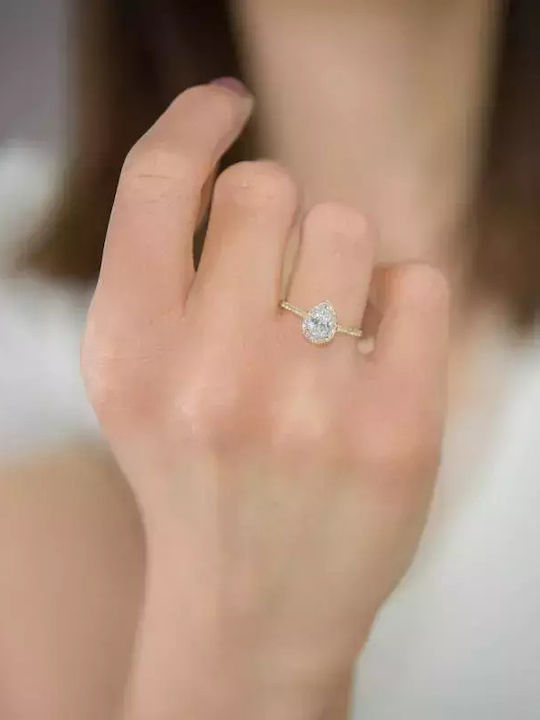 Single Stone from Gold 9K
