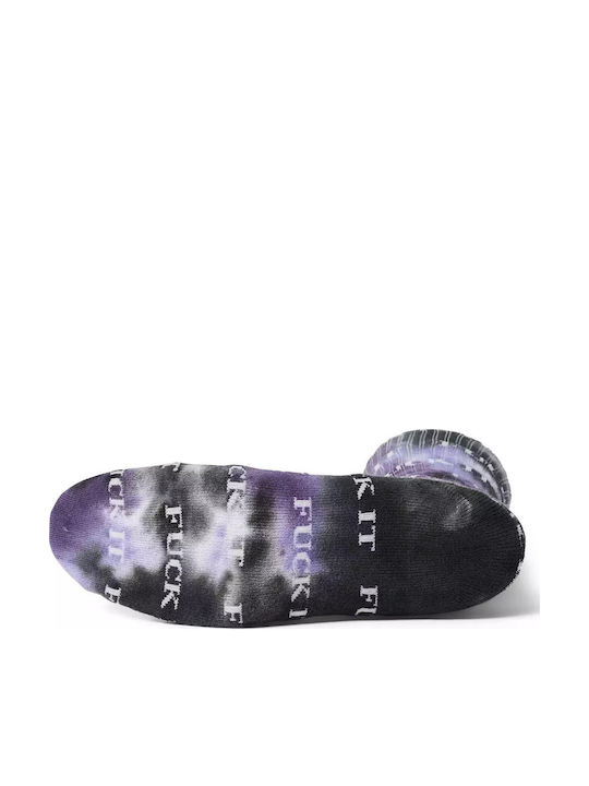 HUF Fuck It Tiedye Bărbați Șosete Negre 1Pachet