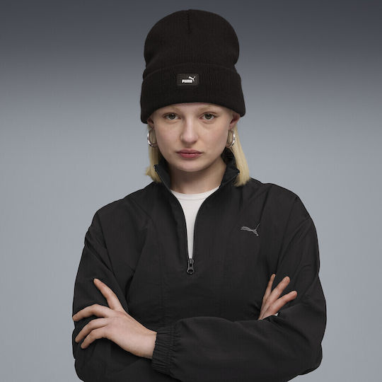Beanie Γυναικείος Σκούφος Πλεκτός σε Μαύρο χρώμα