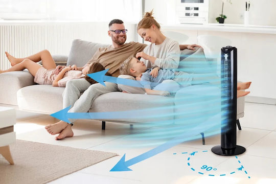 Ideal Id6501 Ανεμιστήρας Πύργος Μαύρος