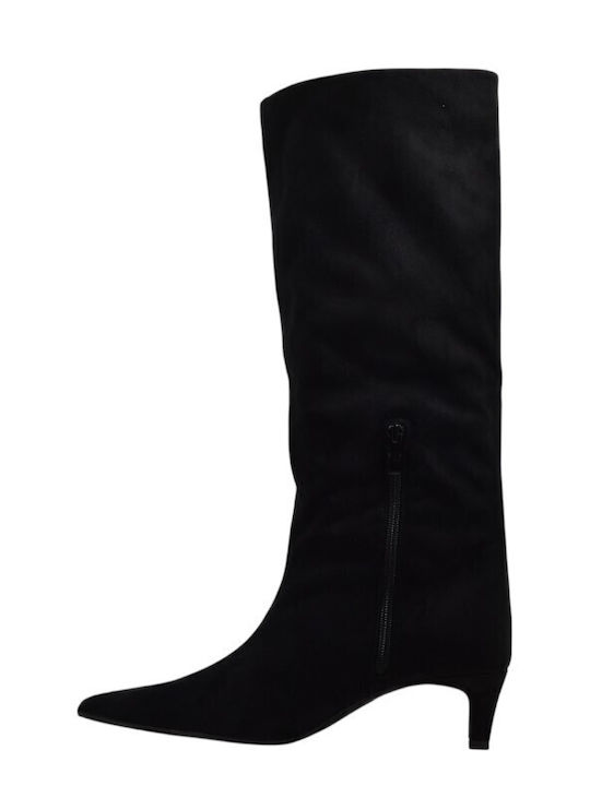 Wildleder Damenstiefel Schwarz