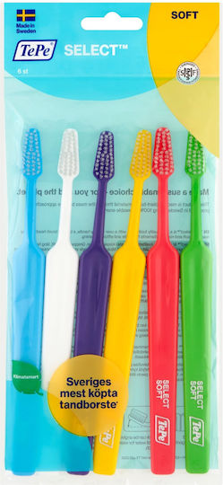 TePe Select Οδοντόβουρτσα Soft Colour 6 6τμχ