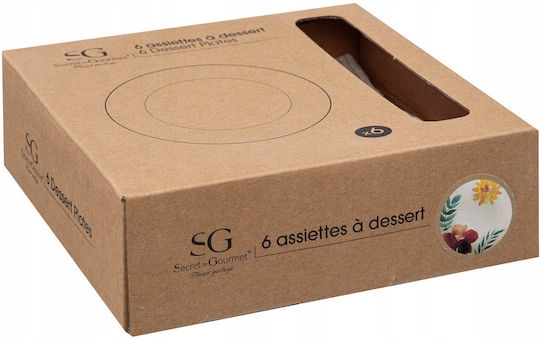 Secret de Gourmet Teller Wüste aus Porzellan mit Durchmesser 19cm 6Stück