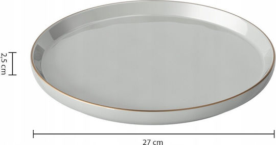 Secret de Gourmet Plate Shallow made of Porcelain White with Diameter 27cm 6pcs
