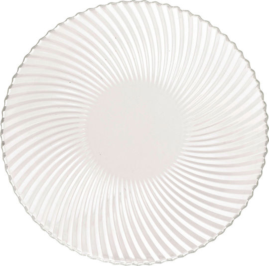 Farfurie joasă Sticlă Transparent cu Diametru 26cm Farfurie joasă Sticlă Transparent cu Diametru 26cm