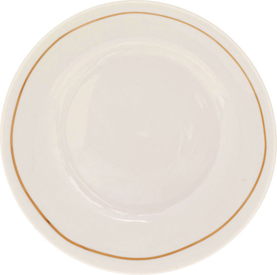 Teller Suppe aus Porzellan Weiß mit Durchmesser 20cm