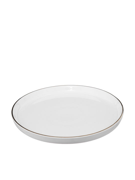 Secret de Gourmet Plate Desert made of Porcelain White with Diameter 20cm 6pcs