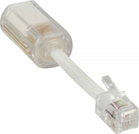 Inline Adapter Twist-stop RJ10 Transparent + Cable 18890