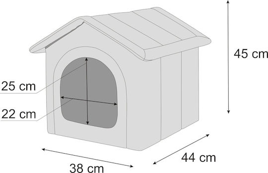 Doggy Dolly R2 Kennel Dog House Fabric Indoor Gray