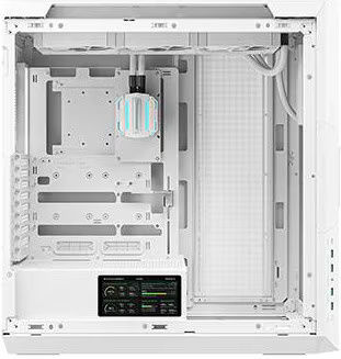 Deepcool Genome III Gaming Full Tower Computer Case with Side Window and RGB Lighting White