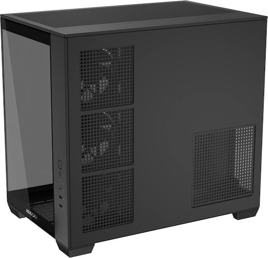 Asus A32 Plus Gaming Midi Tower Κουτί Υπολογιστή με Πλαϊνό Παράθυρο και ARGB Φωτισμό Μαύρο