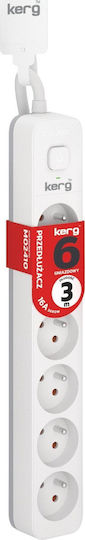 Kerg Power Strip 6 Positions with Switch and Cable 3m