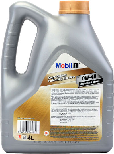 Mobil 1 FS Синтетичен Масло за Автомобили 0W-40 4лт