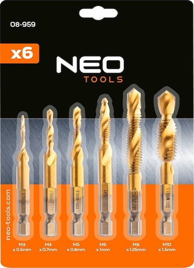 Σετ Κολαούζων Hss Tin M3 M10 Hex 6 Τεμ