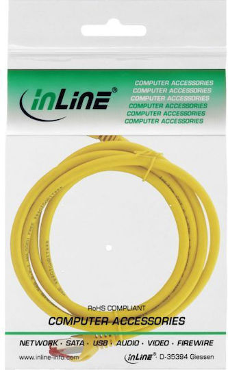 Intos Electronic S/FTP Cat.6 (Gigabit) Καλώδιο Δικτύου Ethernet 1.5m Κίτρινο