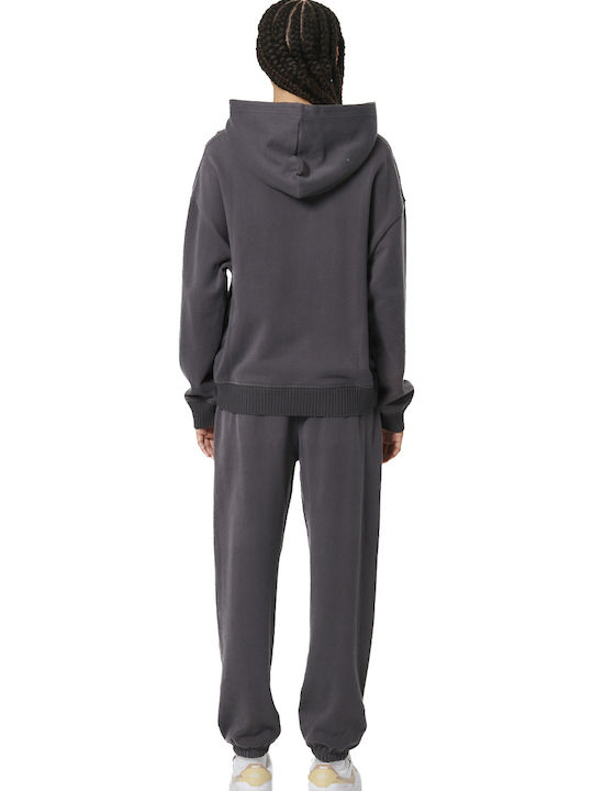 High Waist Sweatpants Wide Gray
