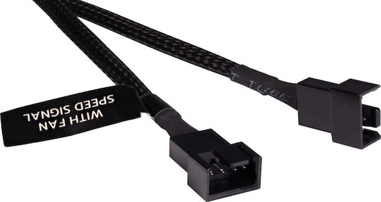 Cablu ventilator Alphacool Y-splitter 4-pin la 2x 4-pin Pwm 15cm Negru