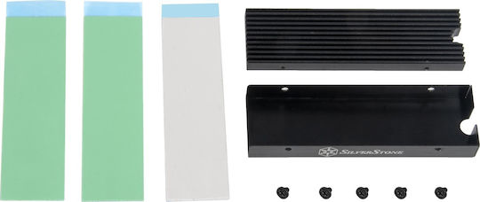 Silverstone M.2 Passive Cooler Slim-profile Aluminum Black M.2 SSD-Kühlung Schwarz
