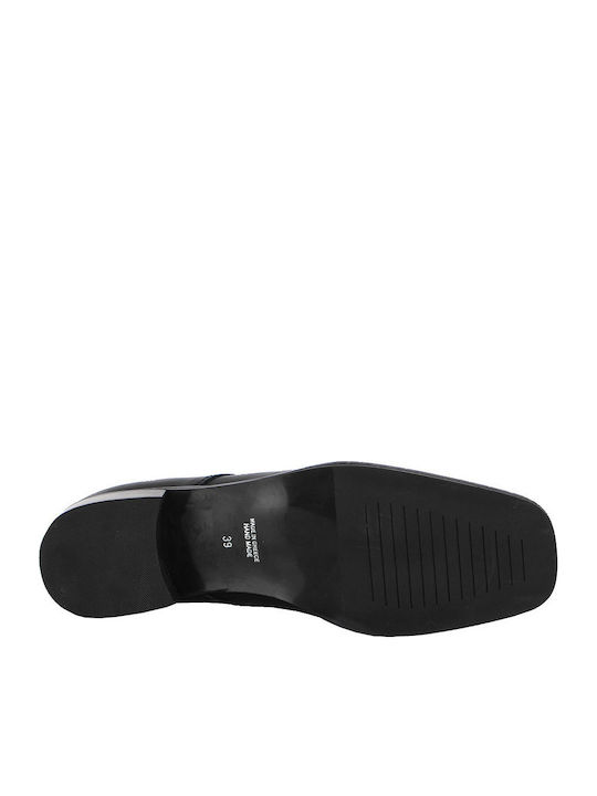 Leder Damen Oxfords in Schwarz Farbe