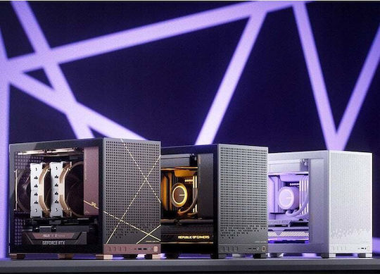 Jonsbo D32 STD Gaming Mini Tower Κουτί Υπολογιστή με Πλαϊνό Παράθυρο Λευκό