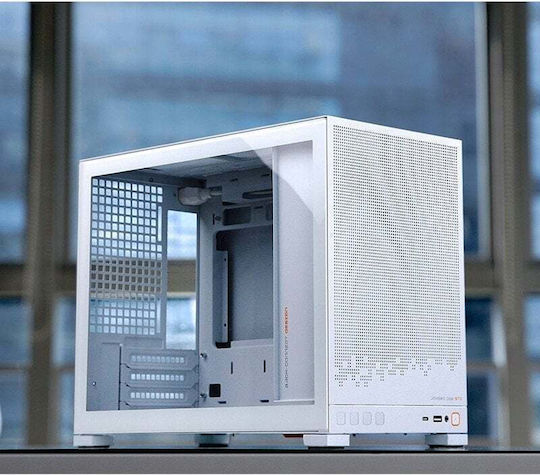 Jonsbo D32 STD Gaming Mini Tower Κουτί Υπολογιστή με Πλαϊνό Παράθυρο Λευκό