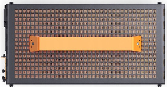 Jonsplus Z20 Gaming Mini-Turm Computergehäuse mit Seitenfenster Schwarz / Orange