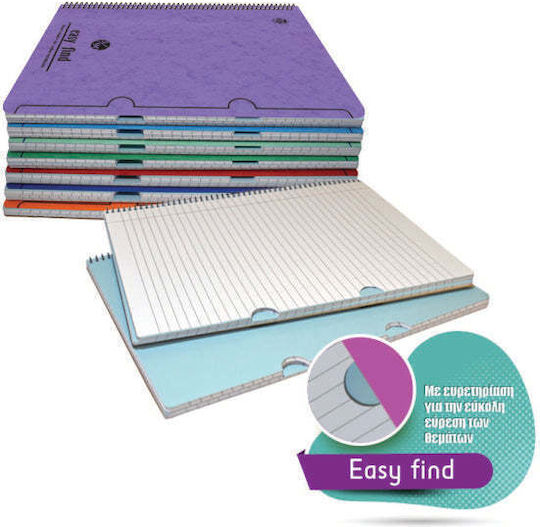 Spirale Schulheft A4 3 Schulfachhefte 90 Papiereinlagen Special Easy Find Rosa