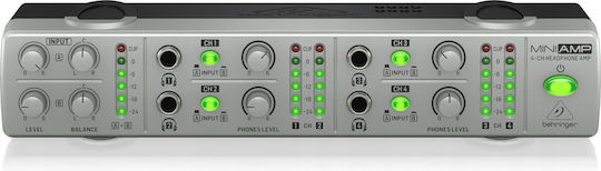 Behringer Amp800 V2 Amplificator Portabil Digital Pentru Căști Cu 4 Canale 4.0