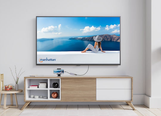 Manhattan USB-C Docking Station με HDMI 4K PD Γκρι (190299)
