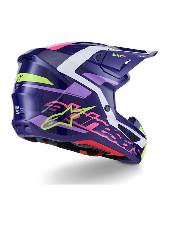 Alpinestars S-M7 Motocross ECE 22.06 Deed Purple/Pink Alpinestars S-M7 Motocross ECE 22.06 Deed Purple/Pink