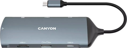 Canyon USB-C Docking Station with HDMI 4K PD Ethernet Gray (CNS-TDS15)