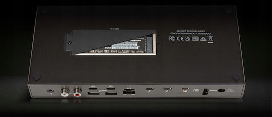 Sonnet Echo 20 Thunderbolt 3 / Thunderbolt 4 / USB-A / USB-C Docking Station με HDMI 4K PD Ethernet και σύνδεση 2 Οθονών Μαύρο