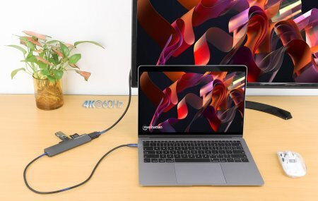 Manhattan USB-C Docking Station με HDMI 4K PD Ethernet Γκρι (190442)