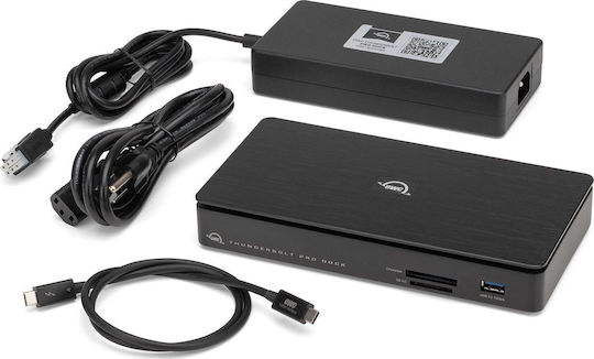 OWC Thunderbolt Pro Dock Thunderbolt 3 Docking Station with DisplayPort 4K PD Ethernet and Support for 2 Monitors Black