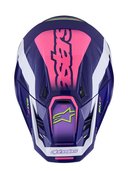 Alpinestars S-M7 Deed Deed Purple/Pink Motorcycle Helmet Motocross ECE 22.06