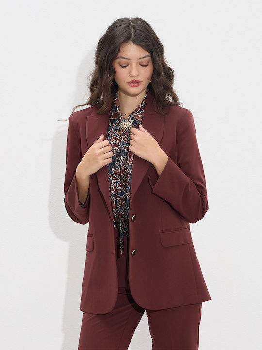 Passager Women's Blazer Burgundy