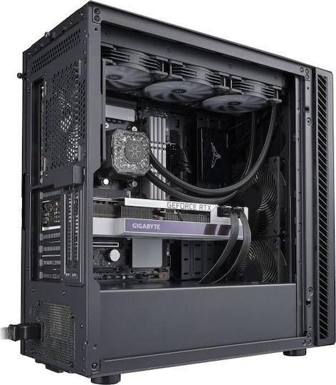 Silverstone Seta Q1 Midi Tower Κουτί Υπολογιστή Μαύρο