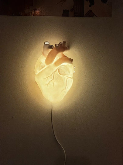 3D Rezerva Dekorative Lampe Herz Weiß